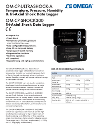 Thumbnail of document Data Sheet - OM-CP Environmental & Tri-Axial Shock Data Loggers